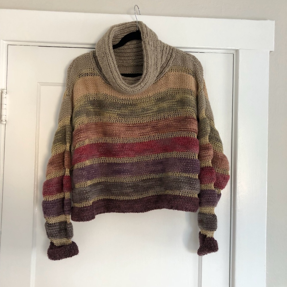 Free People Rainbow Sweater Sz S